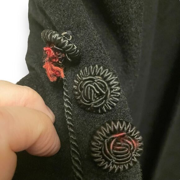 Vintage Neiman Marcus Union Made Cashmere Long Black Winter Coat - Picture 9 of 9